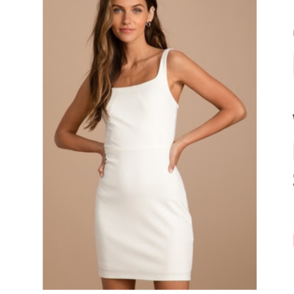 Lulus- ‘You’re a Flirt White Sleeveless Cutout Mini Dress’